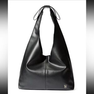 Victoria's Secret Black Leather Hobo Bag
